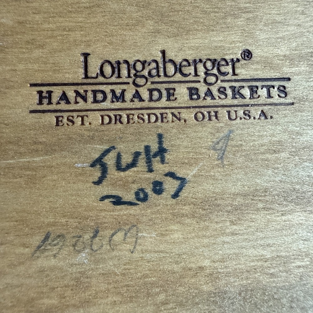 Vintage 2003 Longaberger Ice Bucket Basket With Lid & Insulated Protector - Picture 2 of 11